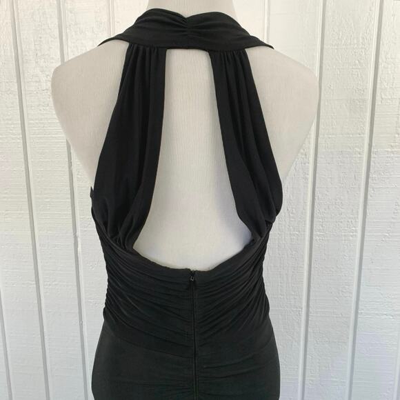 Jessica McClintock Women Sleeveless Bodycon Black Formal Party Maxi Dress Size 8 - Picture 8 of 12